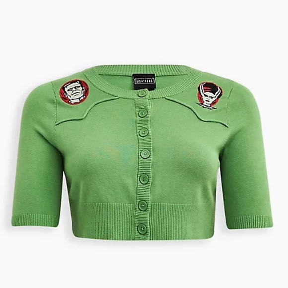 Torrid Bride of Frankenstein Sweater Shrug Button Down SOLD OUT - Picture 4 of 12